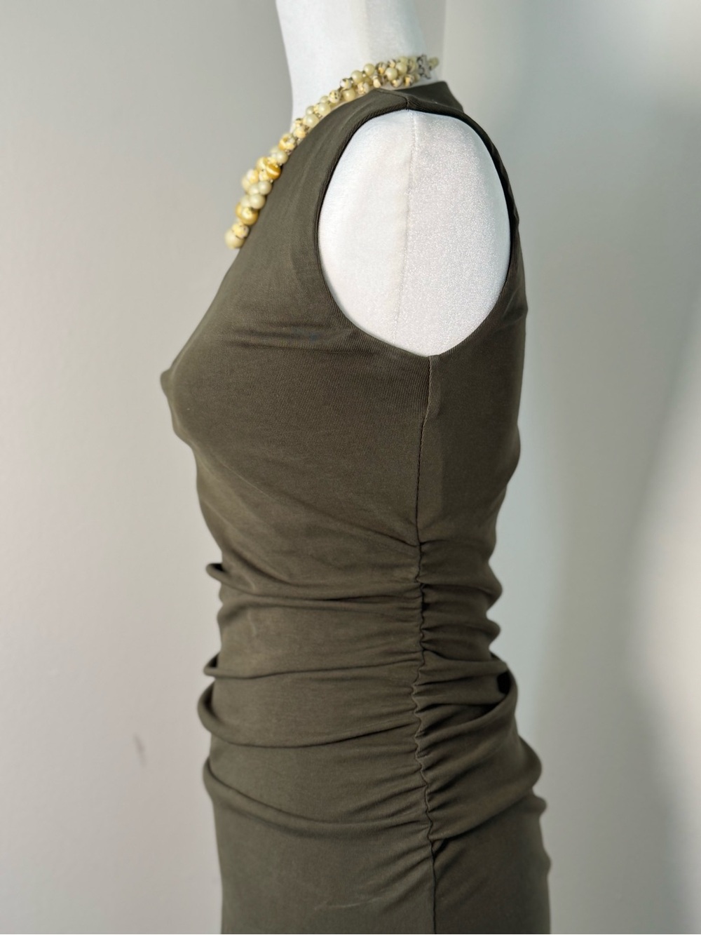 Veronica Beard Olive Green Sleeveless Midi Dress - Picture 9 of 13